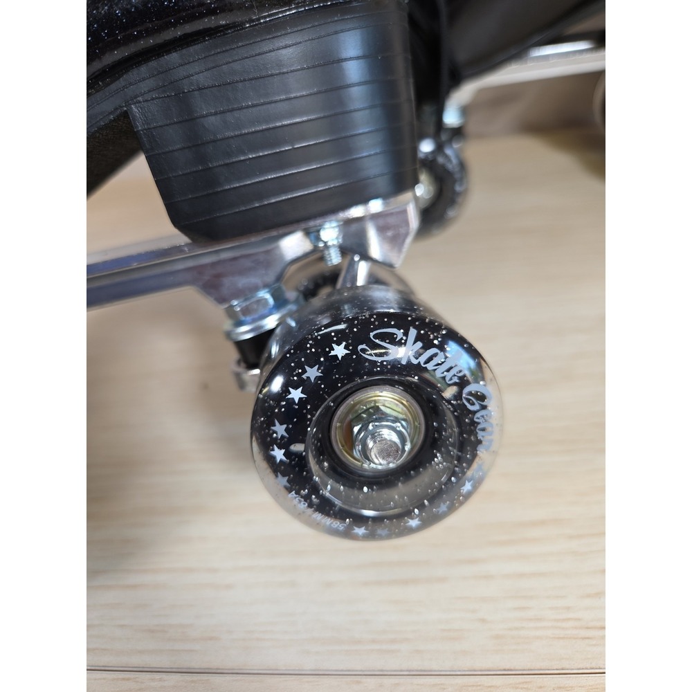 Skate Gear Black Glittery Roller Skates for Women Size 7 - Picture 6 of 12